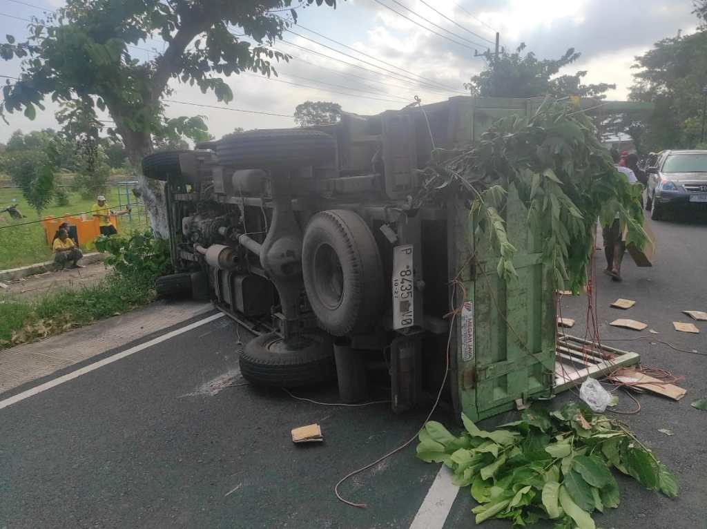 Hendak Kirim Barang Elektronik ke Pesanggaran, Truk Hino Alami Kecelakaan&nbsp;Tunggal